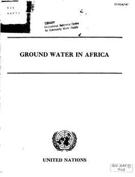 Ground Water in Africa