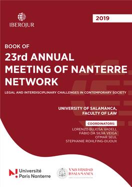 23Rd ANNUAL MEETING of NANTERRE NETWORK LEGAL and INTERDISCIPLINARY CHALLENGES in CONTEMPORARY SOCIETY