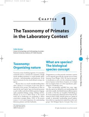 The Taxonomy of Primates in the Laboratory Context