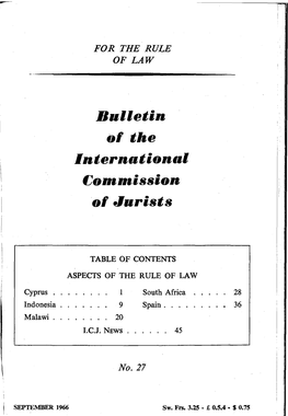 ICJ Bulletin-27-1966-Eng
