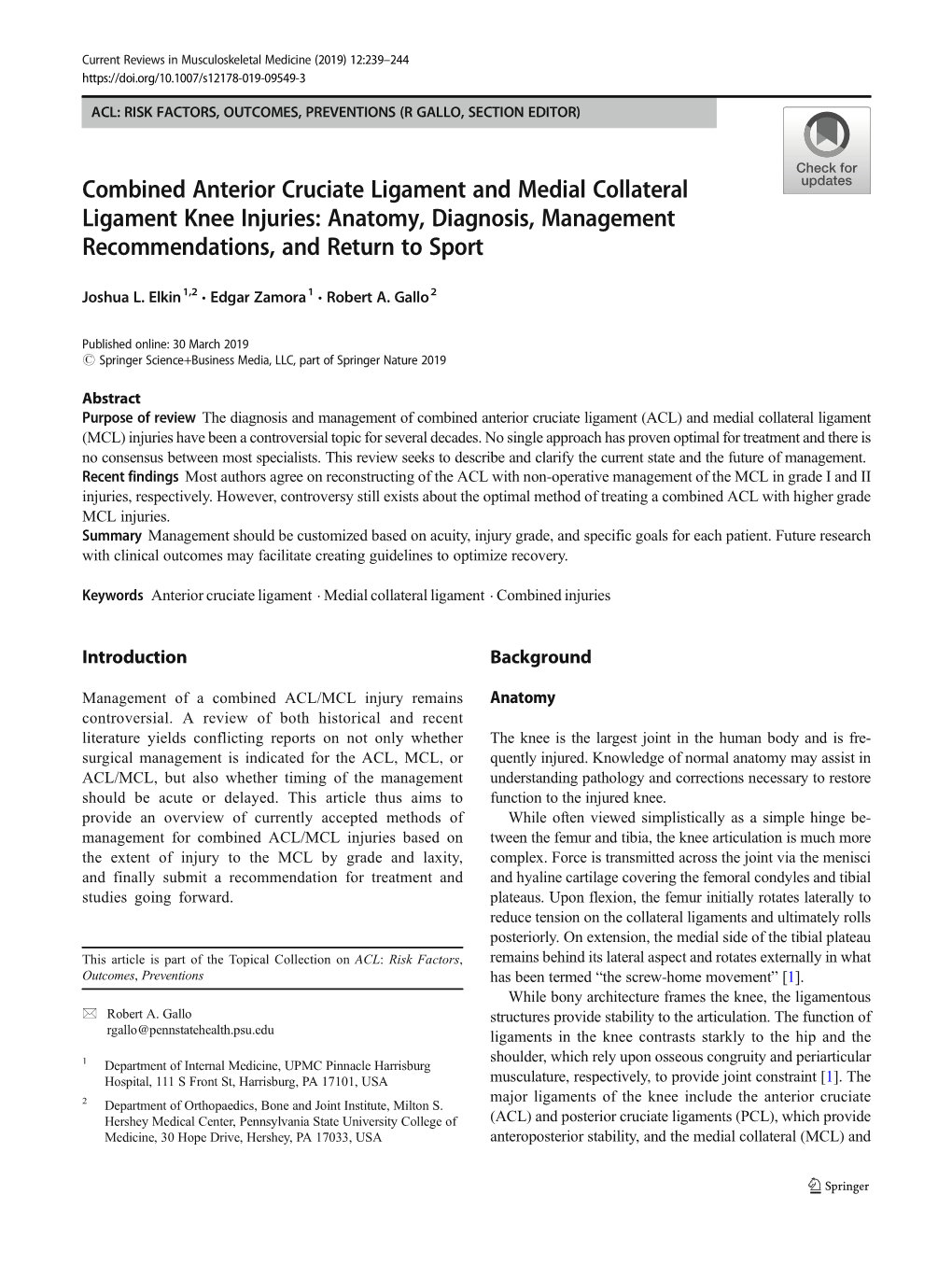 Combined Anterior Cruciate Ligament And Medial Collateral Ligament Knee ...