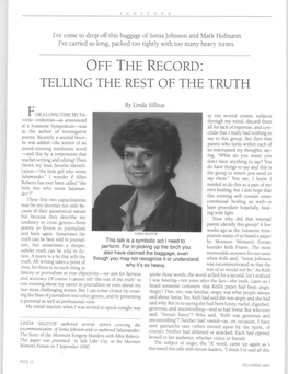 Off the Record: Telling the Rest of the Truth