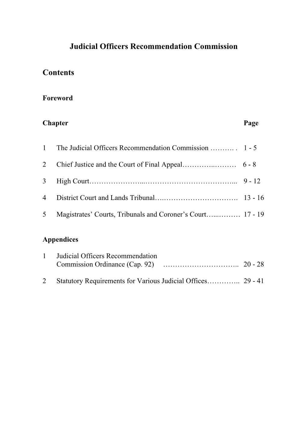 New Report: Judicial Officers Recommendation Commission