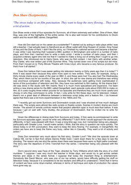 Don Shaw (Scnptwn~Ter) Page 1 of 2