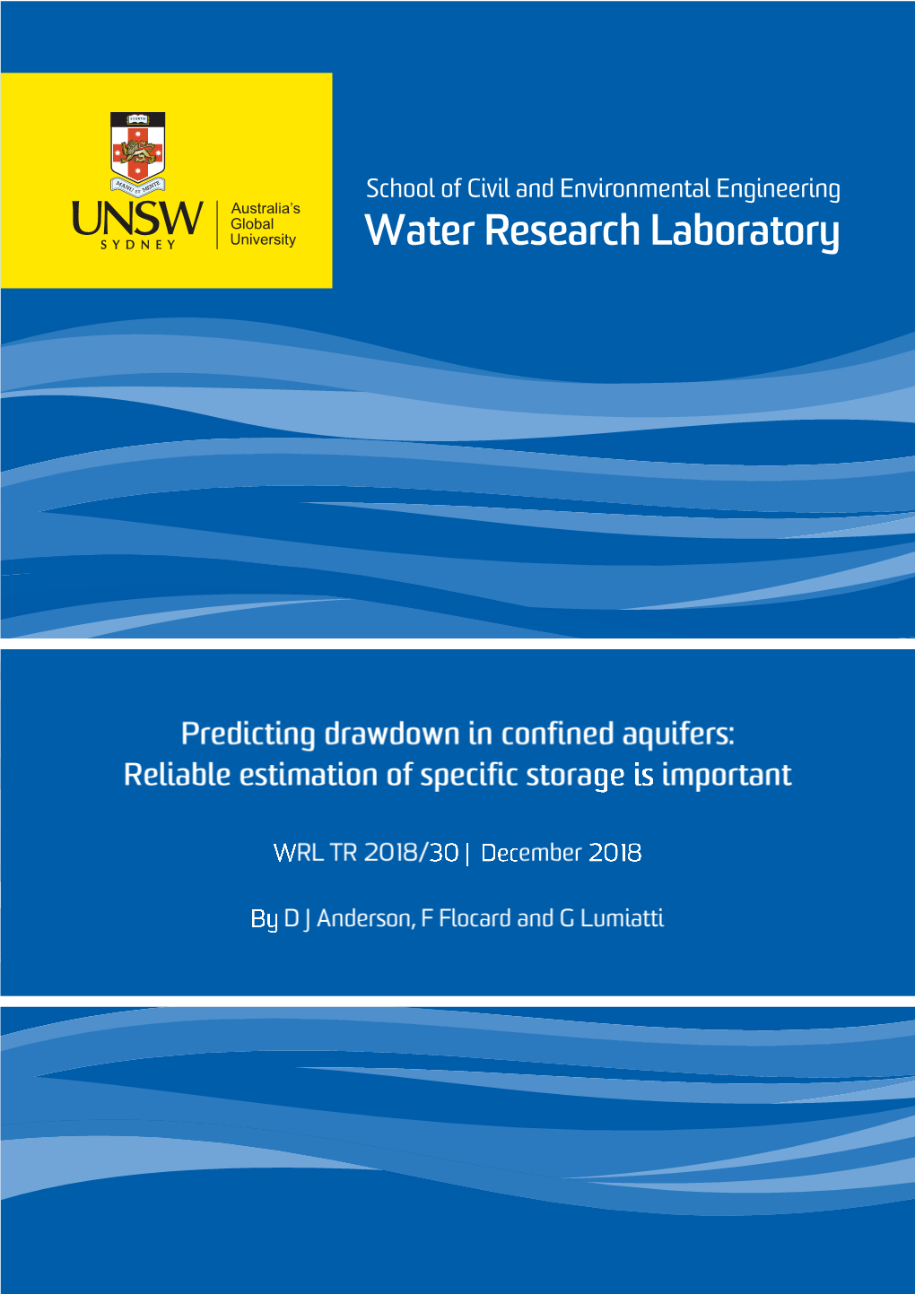 Predicting Drawdown in Confined Aquifers: Report Title Reliable Estimation of Specific Storage Is Important