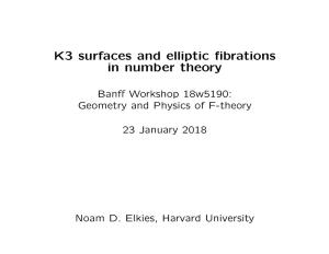 K3 Surfaces and Elliptic Fibrations in Number Theory