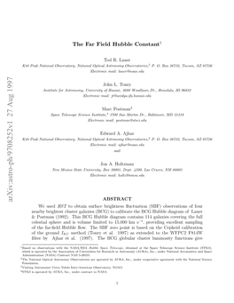 The Far Field Hubble Constant