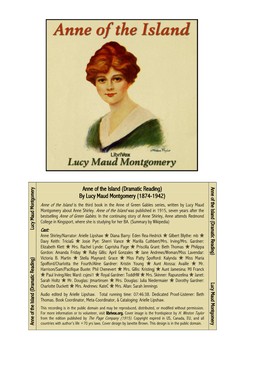 Anne of the Island (Dramatic Reading) by Lucy Maud Montgomery (1874-1942)