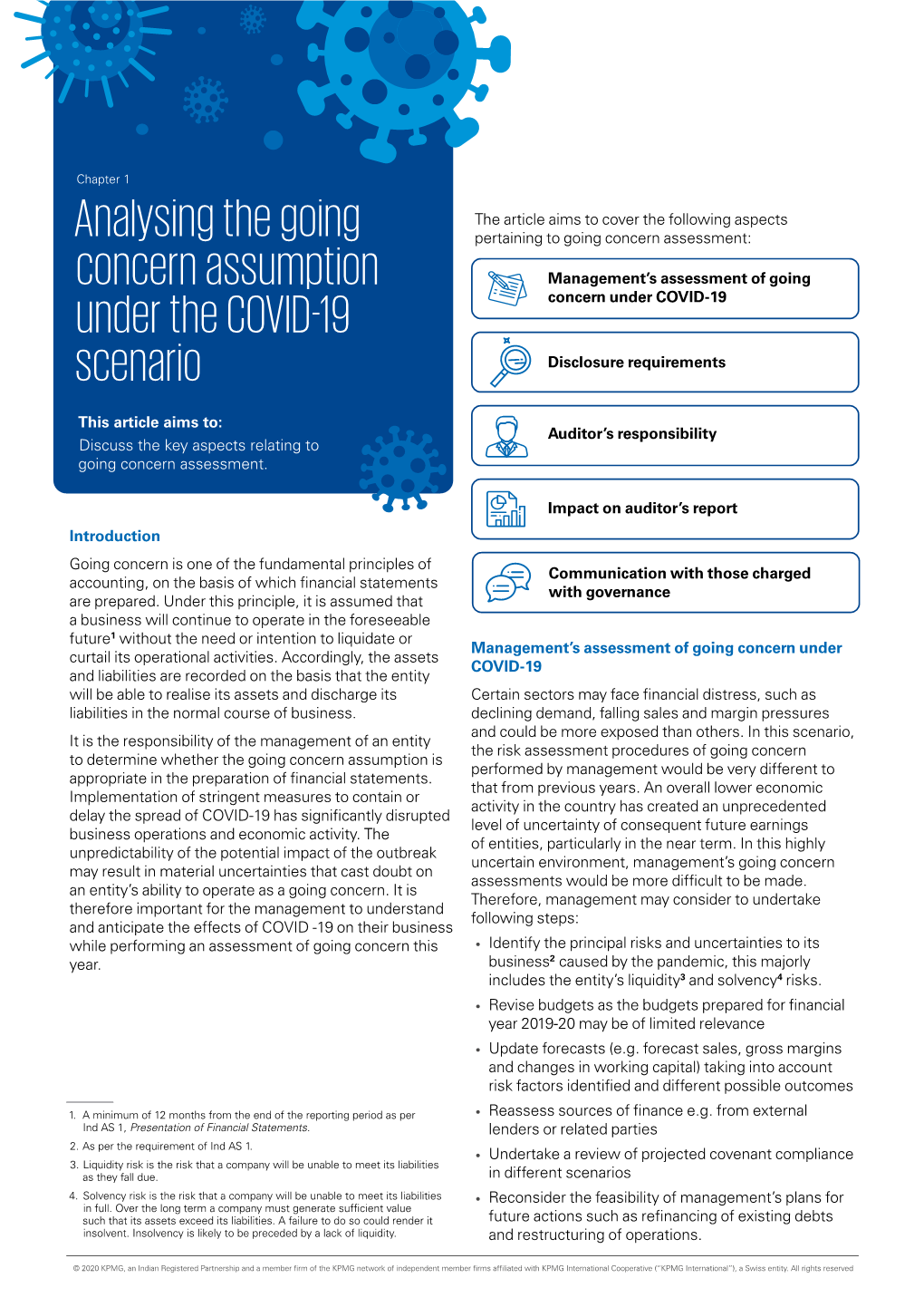 Analysing the Going Concern Assumption Under the COVID-19