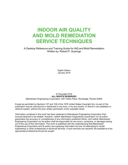 Indoor Air Quality and Mold Remediation Service Techniques