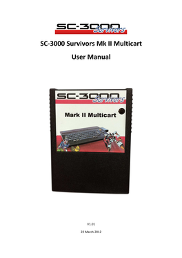Sega SC-3000 Survivors Multicart User Manual
