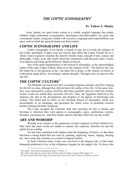 The Coptic Iconography