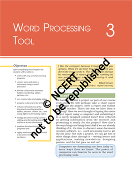 Word Processing Tool