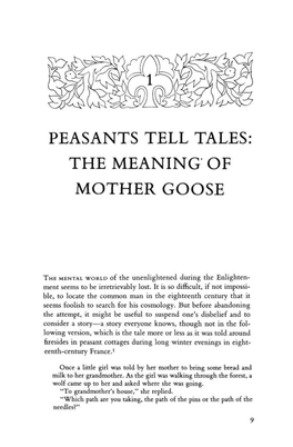 Peasants Tell Tales! the Meaning of Mother Goose