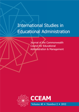 International Studies in Educational Administration 2012 Volume 40, No
