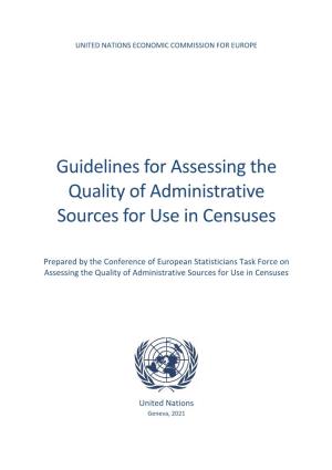 Assessing Quality of Admin Data for Use in Censuses