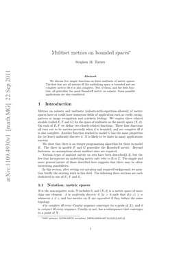 Multiset Metrics on Bounded Spaces