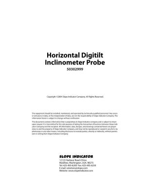 Horizontal Digitilt Inclinometer Probe Manual