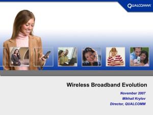 3GPP Wireless Broadband Evolution