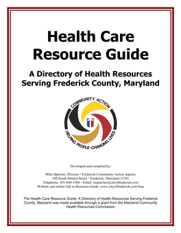 Health Care Resource Guide
