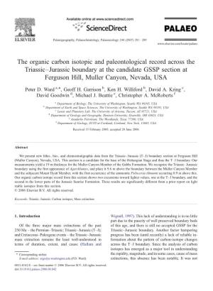 The Organic Carbon Isotopic and Paleontological Record Across The