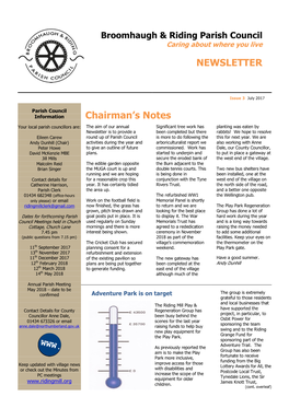 Chairman's Notes NEWSLETTER