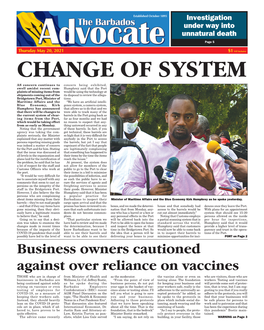 Business Owners Cautioned Against Over Reliance on Vaccines THOSE Who Are in Charge of from Minister of Health and As the Moderator