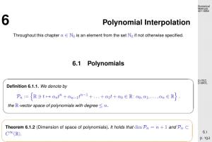 Polynomial Interpolation