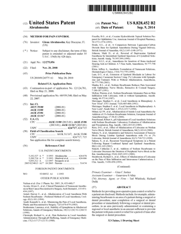 (12) United States Patent (10) Patent No.: US 8,828,452 B2 Abrahmsohn (45) Date of Patent: Sep