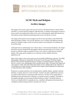 GCSE Myth and Religion Archive Images