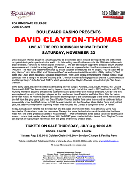 David Clayton-Thomas