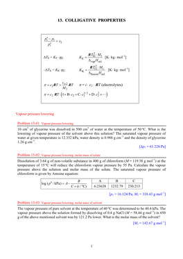 Colligative Properties