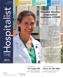Hospital Disaster Preparation Confronts COVID Hospitalist Groups Should Have Emergency Response Plans