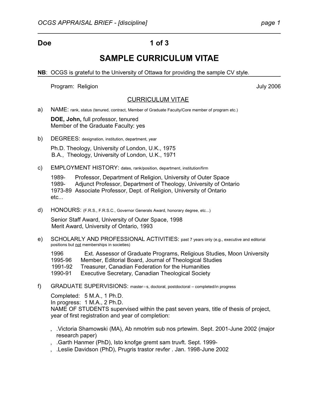 OCGS APPRAISAL BRIEF - Discipline Page 3