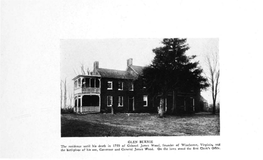 GLEN BURNIE the Residence Until His Death in 1759 of Colonel James