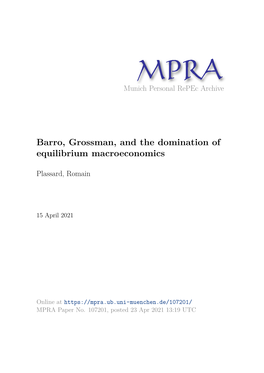Barro, Grossman, and the Domination of Equilibrium Macroeconomics