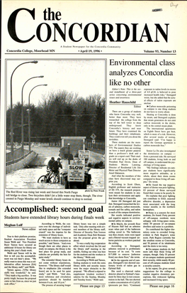Second Goal Environmental Class Analyzes Concordia Like No Other