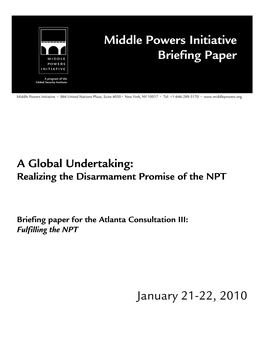 Middle Powers Initiative Briefing Paper