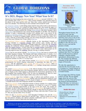 December 2020 Volume 1, Issue 12 Division Director’S Message