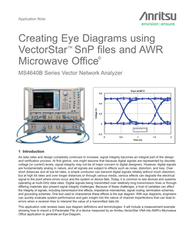 Creating Eye Diagrams Using Vectorstar Snp Files and AWR