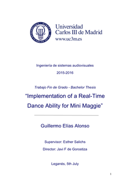 “Implementation of a Real-Time Dance Ability for Mini Maggie”