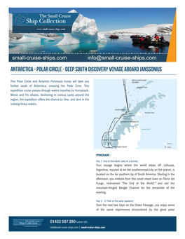Antarctica - Polar Circle - Deep South Discovery Voyage Aboard Janssonius