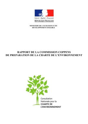 Rapport De La Commission Coppens De Preparation De La Charte De L
