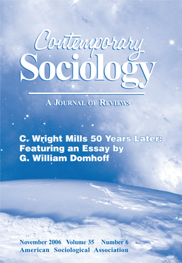 November 2006 Volume 35 Number 6 American Sociological Association