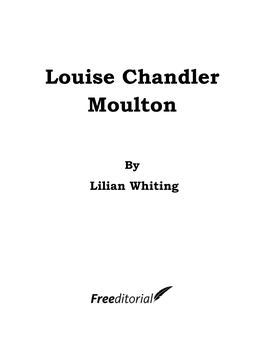 Louise Chandler Moulton