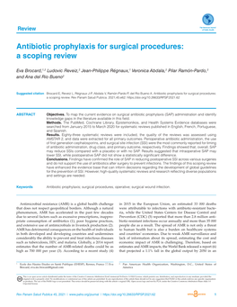 Antibiotic Prophylaxis for Surgical Procedures: a Scoping Review
