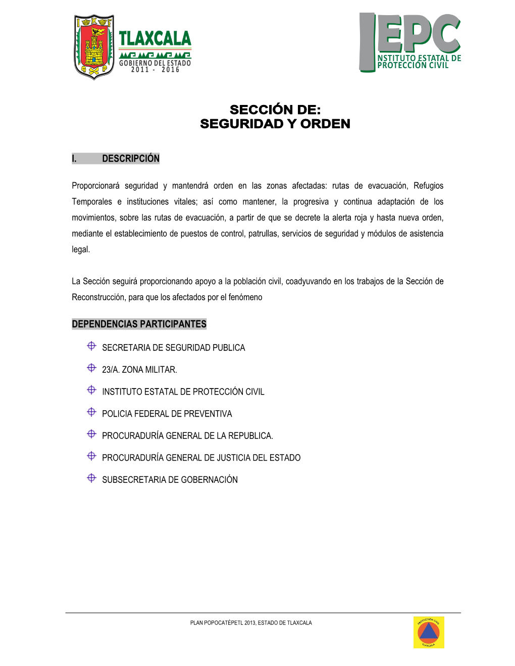 Seccion De Seguridad Y Orden