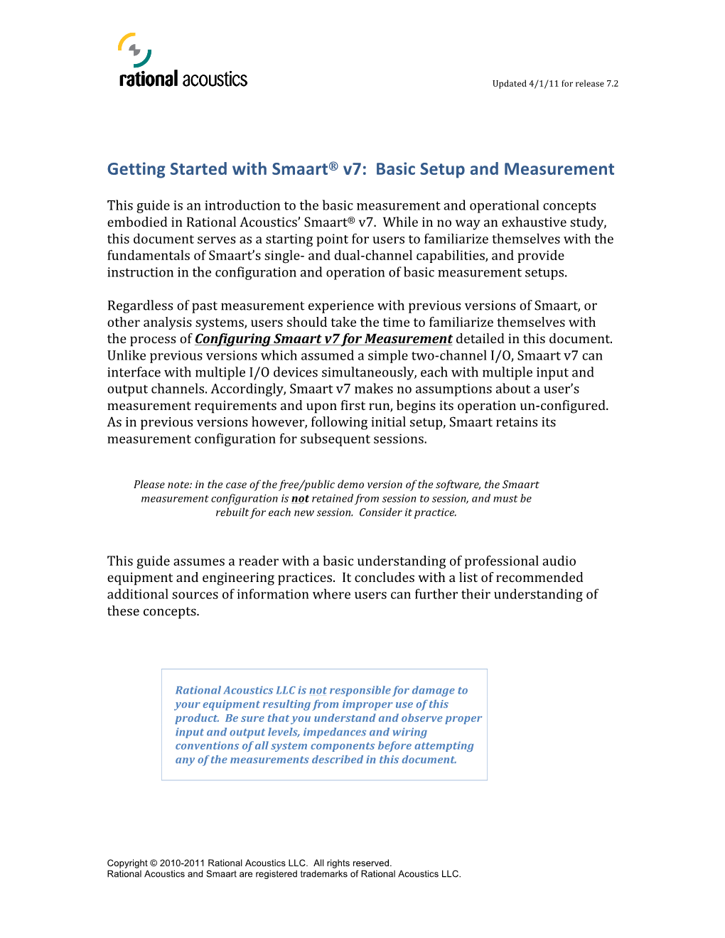 Getting Started with Smaart® V7: Basic Setup and Measurement