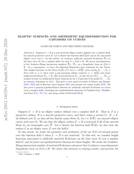 Elliptic Surfaces and Arithmetic Equidistribution for $\Mathbb {R
