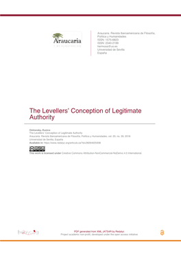 The Levellers' Conception of Legitimate Authority